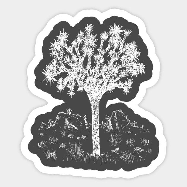 Joshua Tree (Night) Sticker by Hinterlund